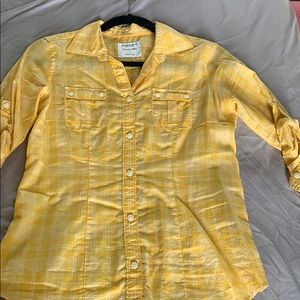 Yellow button down